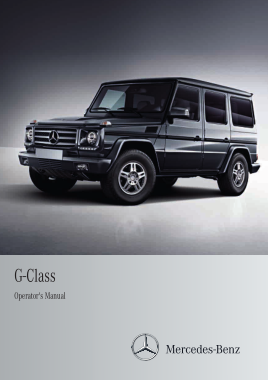2013 Mercedes Benz G Class Operator Manual